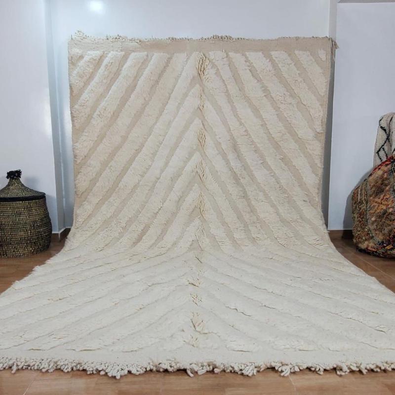 White Husni Marokkaans handgemaakt tapijt